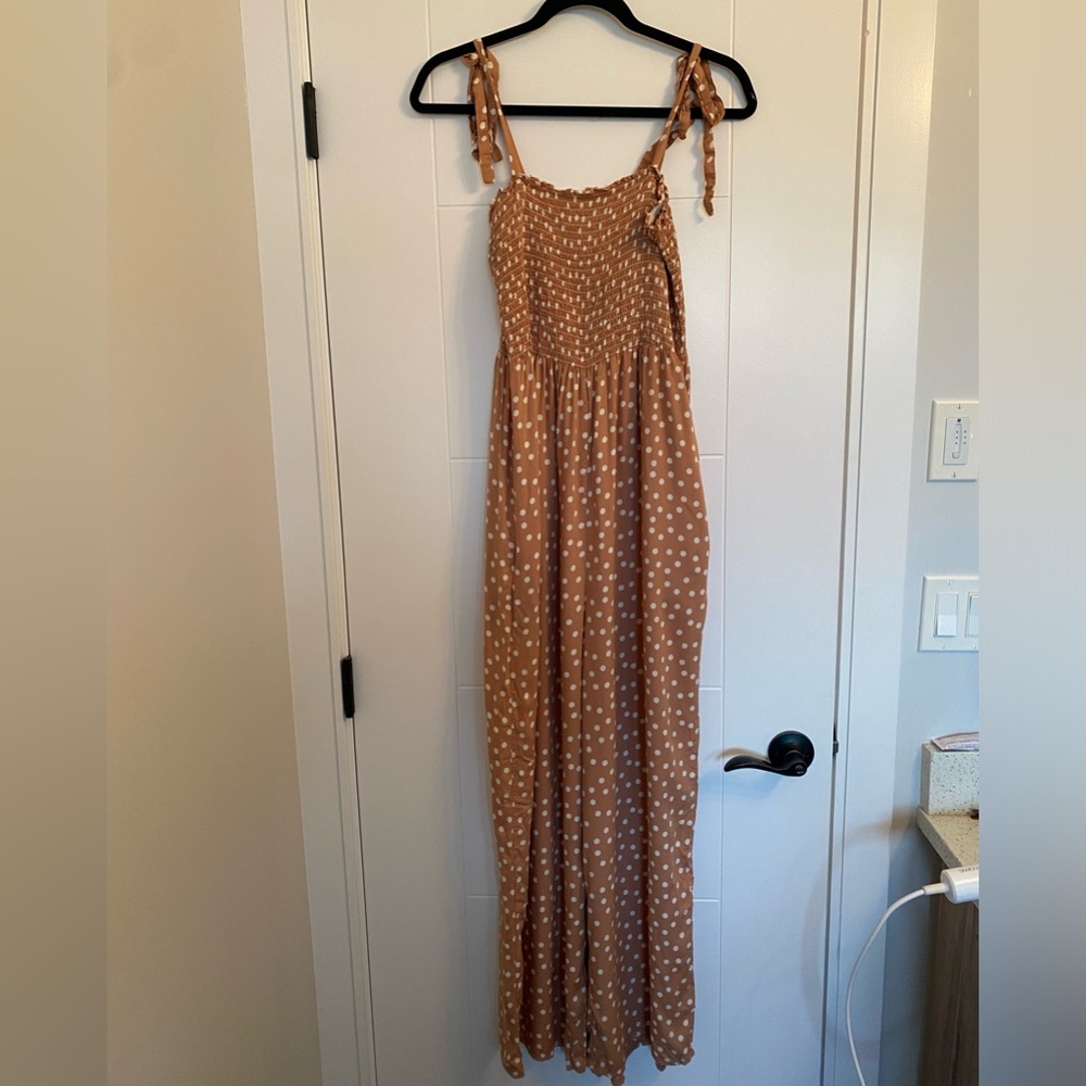 KOY RESORT- Brown Polka Dot Maxi jumper